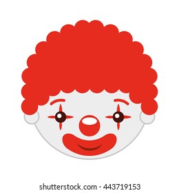 clown head isolated icon design