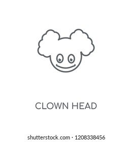 Clown Head linear icon. Clown Head concept stroke symbol design. Thin graphic elements vector illustration, outline pattern on a white background, eps 10.