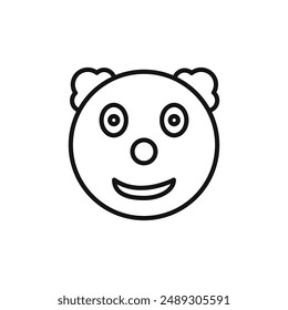 Clown head logo sign vector outline