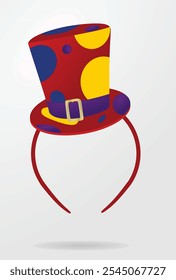 Clown headband mask. vector illustration