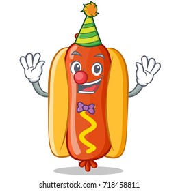 Clown Hot Dog Cartoon Character