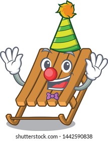 Clown ice sled isolated with the character