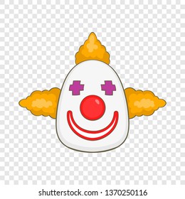 Clown icon in cartoon style isolated on background for any web design 