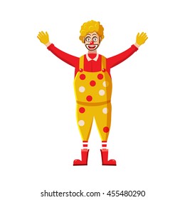 Clown icon in cartoon style on a white background