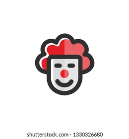 Clown icon , Circus Logo , Carnival & Amusement Symbol .