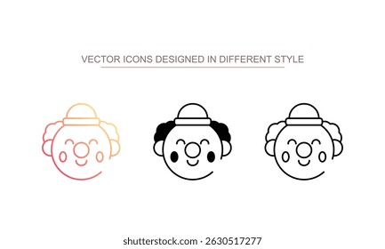 Ícone de palhaço design com fundo branco ilustração stock