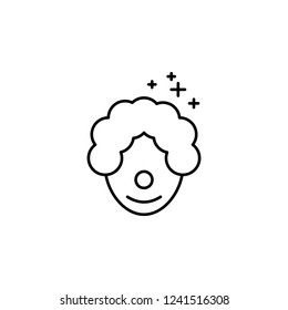 clown icon. Element of new year oarty outline icon. Thin line icon for website design and development, app development. Premium icon