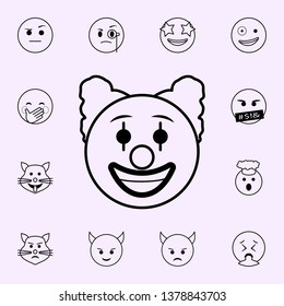clown icon. Emoji icons universal set for web and mobile