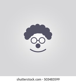 clown icon. flat design