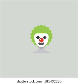 clown icon flat design