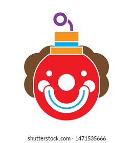 clown icon. flat illustration of clown - vector icon. clown sign symbol