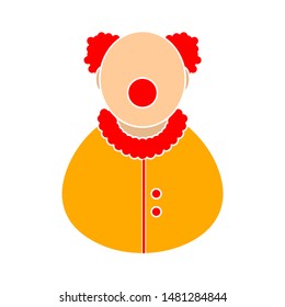 clown icon. flat illustration of clown vector icon. clown sign symbol