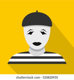 Clown icon. Flat illustration of clown vector icon for web