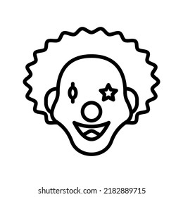 Icono de payaso. símbolos vectoriales de diseño gráfico de iconos de payaso. ilustración vectorial