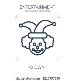 clown icon. high quality line clown icon on white background. from entertainment collection flat trendy vector clown symbol. use for web and mobile