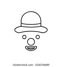 clown icon. high quality line clown icon on white background. from birthday party collection flat trendy vector clown symbol. use for web and mobile