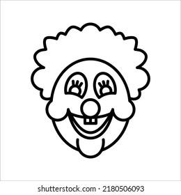 icono de payaso. icono de payaso de línea de alta calidad. de la colección de fiestas de cumpleaños vector símbolo de payaso sobre fondo blanco. uso para web y móvil. Pasos 10