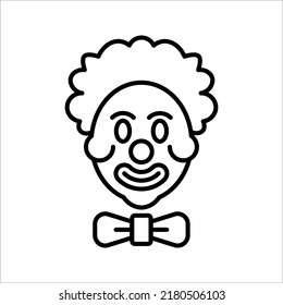 clown icon. high quality line clown icon. from birthday party collection vector clown symbol on white background. use for web and mobile. eps 10