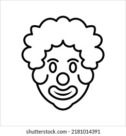 clown icon. high quality line clown icon. from birthday party collection vector clown symbol on white background. use for web and mobile. eps 10