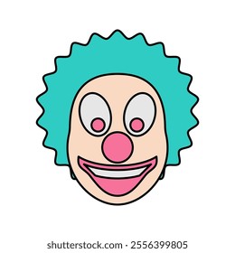 clown Icon illustration perfect for designs related to circus and carnival themes