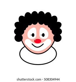 Clown icon isolated on a white background. Vector