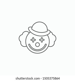 clown icon, joker vector illustration