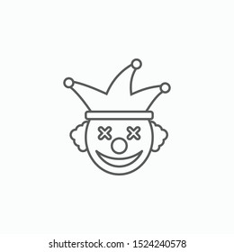 clown icon, joker vector illustration
