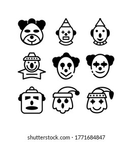 clown icon or logo isolated sign symbol vector illustration - Collection of high quality black style vector icons
