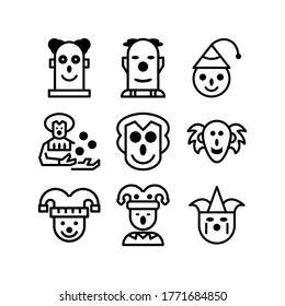 clown icon or logo isolated sign symbol vector illustration - Collection of high quality black style vector icons
