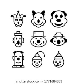 clown icon or logo isolated sign symbol vector illustration - Collection of high quality black style vector icons
