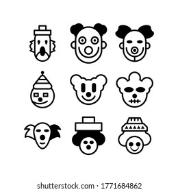 clown icon or logo isolated sign symbol vector illustration - Collection of high quality black style vector icons
