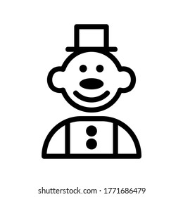clown icon or logo isolated sign symbol vector illustration - high quality black style vector icons
