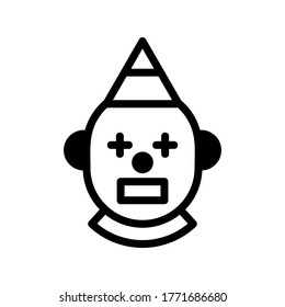 clown icon or logo isolated sign symbol vector illustration - high quality black style vector icons
