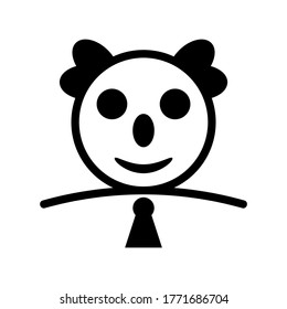 clown icon or logo isolated sign symbol vector illustration - high quality black style vector icons
