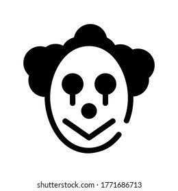 clown icon or logo isolated sign symbol vector illustration - high quality black style vector icons

