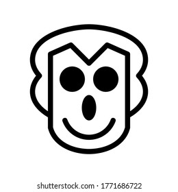 clown icon or logo isolated sign symbol vector illustration - high quality black style vector icons
