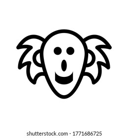 clown icon or logo isolated sign symbol vector illustration - high quality black style vector icons

