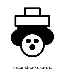 clown icon or logo isolated sign symbol vector illustration - high quality black style vector icons
