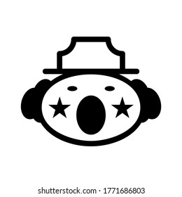 clown icon or logo isolated sign symbol vector illustration - high quality black style vector icons
