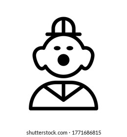 clown icon or logo isolated sign symbol vector illustration - high quality black style vector icons
