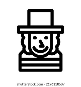 clown icon or logo isolated sign symbol vector illustration - high quality black style vector icons
