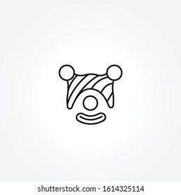 clown icon on white background