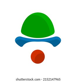 clown icon on white background, vector illustration