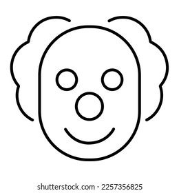Clownsymbol auf weißem Hintergrund, Vektorgrafik.