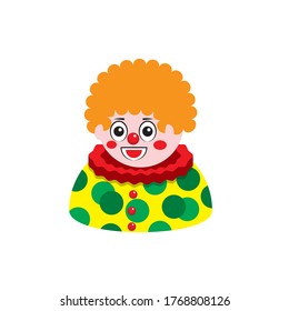 clown icon on a white isolated background. Vector image eps 10