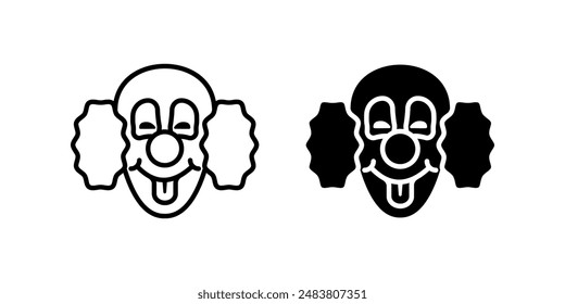Clown icon set. for mobile concept and web design. vector illustration on white background