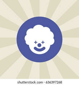 clown icon. sign design. background