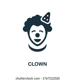 Clown icon. Simple element from amusement park collection. Creative Clown icon for web design, templates, infographics and more