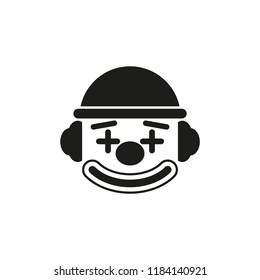Clown icon. Simple vector illustration.