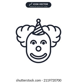 Clown icon symbol template for graphic and web design collection logo vector illustration